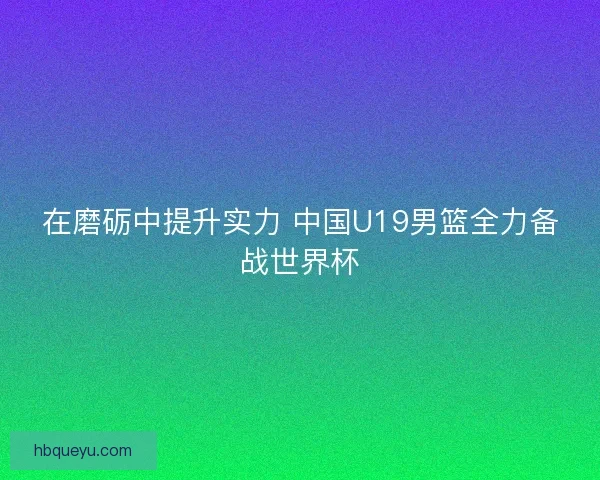 在磨砺中提升实力 中国U19男篮全力备战世界杯 在磨砺中提升实力 中国U19男篮全力备战世界杯